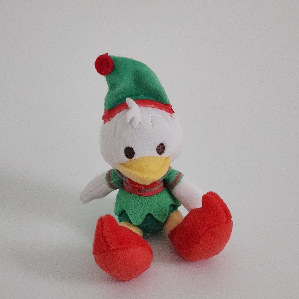 Disney Donald‎ Duck Christmas Elf Plush Small 5 Inch Holiday Stuffed Animal